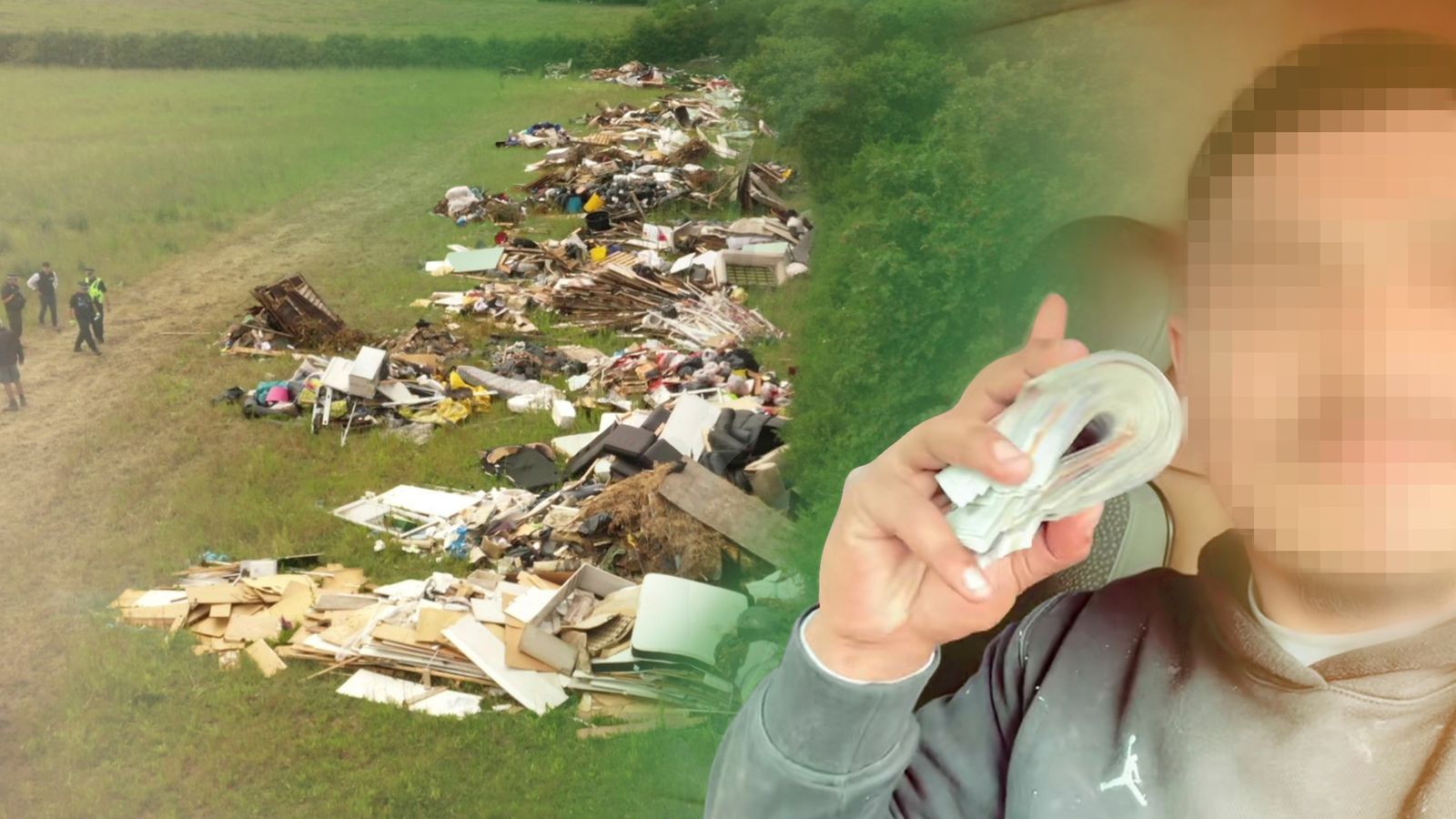 Dirty work: The fly-tippers turning trash into cash | UK News | Sky News