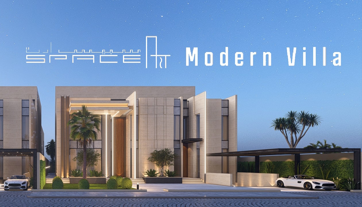 Contemporary Dual Luxury Villas: A Minimalist Architectural Statement by Space Art Qatar | Interior Design & Architecture Company in Doha